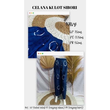 Celana Kulot Highwaist Sibori