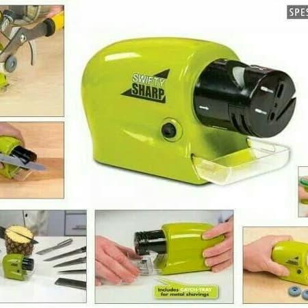 Swifty Sharp / Asahan Pisau Otomatis / Motorized Knife Sharpener