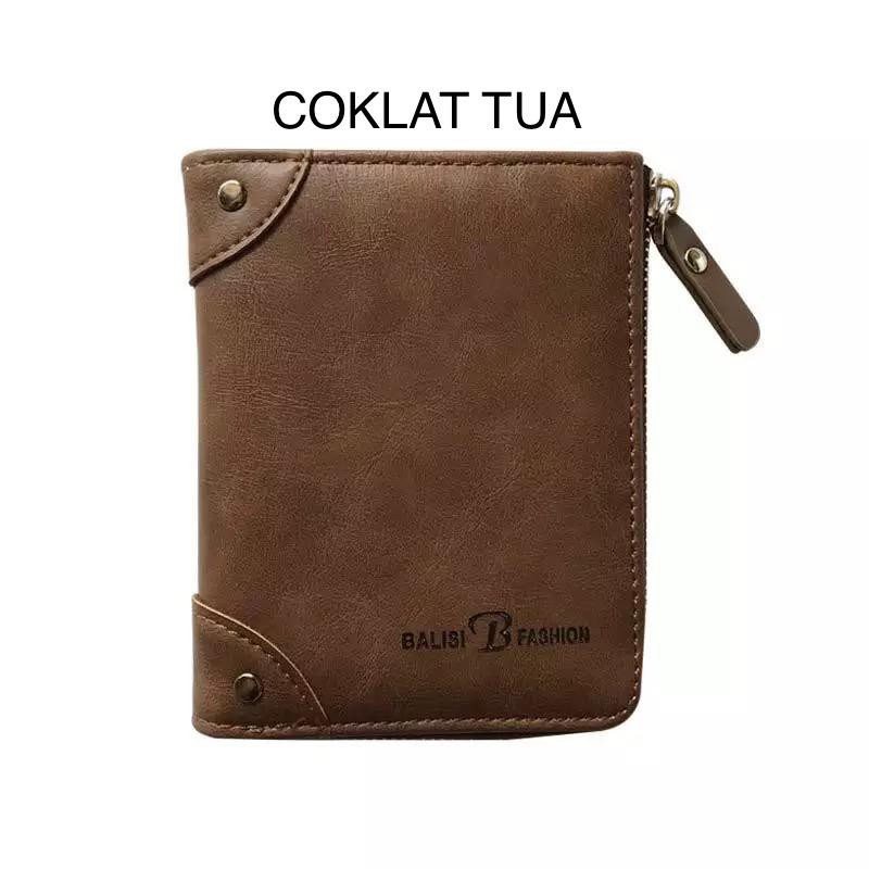 ORIGINAL BALISI 1736-2 DOMPET UANG LIPAT PRIA WANITA DENGAN ZIPPER