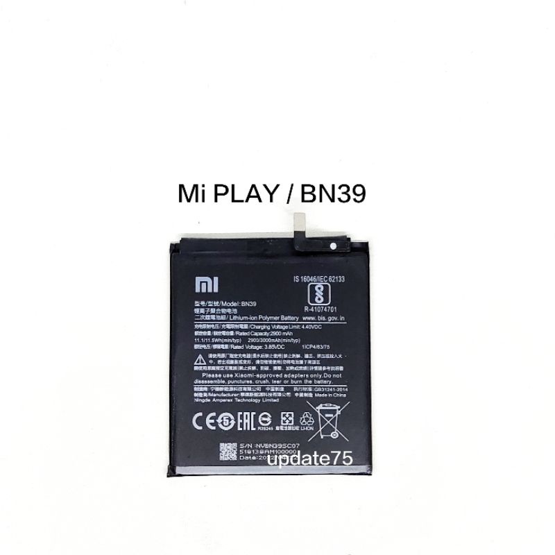 Baterai Batre Xiaomi Mi Play BN39 Original