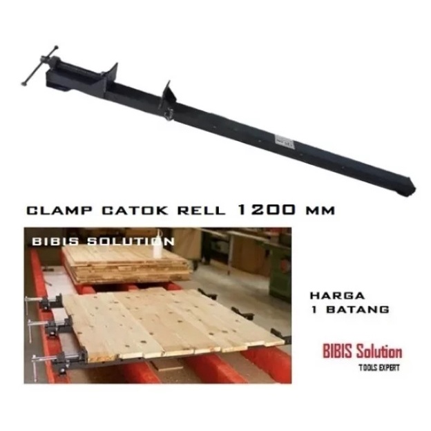 Klem Kayu Catok U 120 cm Pres Clamp Rell Press Papan Kayu Bahan Besi U Tebal Kuat Berkualitas