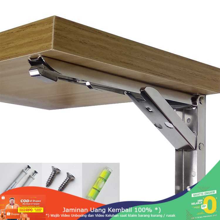 (BISA COD) RVOSTR  XIDA Bracket Engsel Stainless Steel 65kg 8 Inch 2 PCS JM007