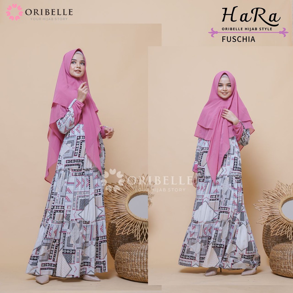 READY HARA SET SYARI BY ORIBELLE/ BAJU MUSLIM TERBARU / ORIGINAL PRODUK