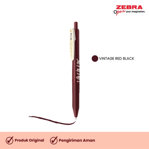 

Zebra Pulpen Sarasa Clip 05 Vintage Pet Series - Satuan - Pet Red Black