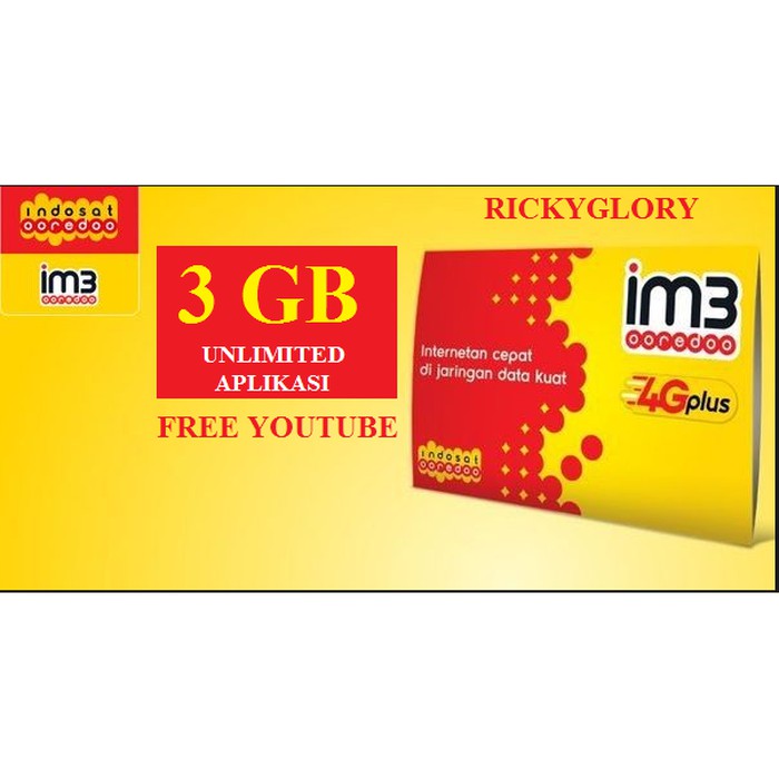 Jual Perdana Indosat 3GB Unlimited aplikasi Indonesia|Shopee Indonesia