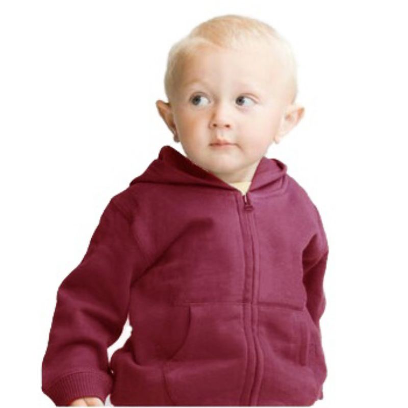 Jaket Anak 1-2 Tahun Jaket Hoodie anak cowok cewek unisex bayi balita batita-Maroon