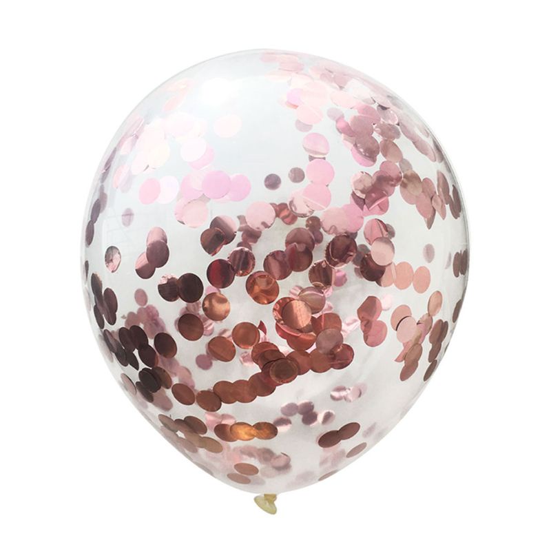 Zzz 1Pc 12 /18/36Inci Balon Bulat Latex Transparan Tiup Helium Glitter C