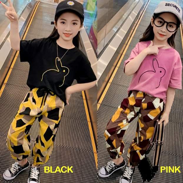 Setelan Anak Perempuan Rabbit PINK/BLACK