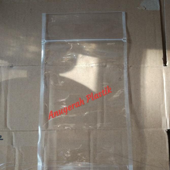 PLASTIK PP KLIP STANDING POUCH DOUBLE SEAL UKURAN 16 CM X 32 CM