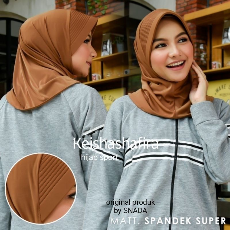 HIJAB SPORT SNADA,BERGO SPORT PREMIUM PET TEBAL size S