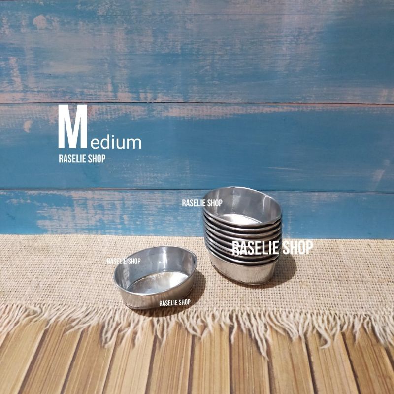 Set 10pcs Loyang Bolu Oval Mini SEDANG Cetakan Kue Bika Ambon Mini Cheese Cake