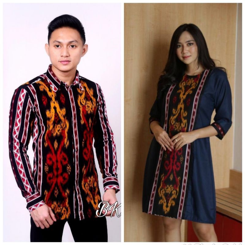 BATIK COUPLE DRESS BATIK MOTIV SONGKET DRESS KONDANGAN