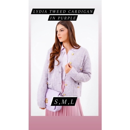 Benang Jarum Lydia Tweed Cardigan