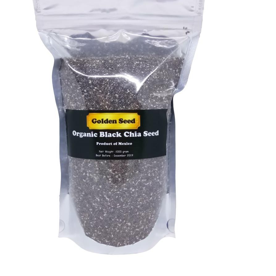 

►-89 Black Chia Seed 1 KG Mexico ORGANIC - PREMIUM QUALITY 1000 GR - 1000GR chiaseed ◄