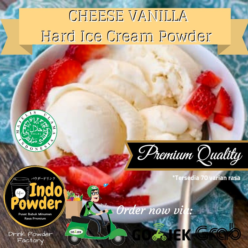 Cheese Vanila HARD ICE CREAM Powder 1Kg - Bubuk Ice Cream Cheese Vanilla 1Kg