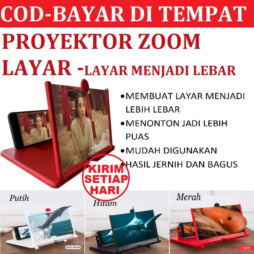 Stand Proyektor Layar HP - Pencerminan Layar Handphone - ZOOM ukuran Layar handphone