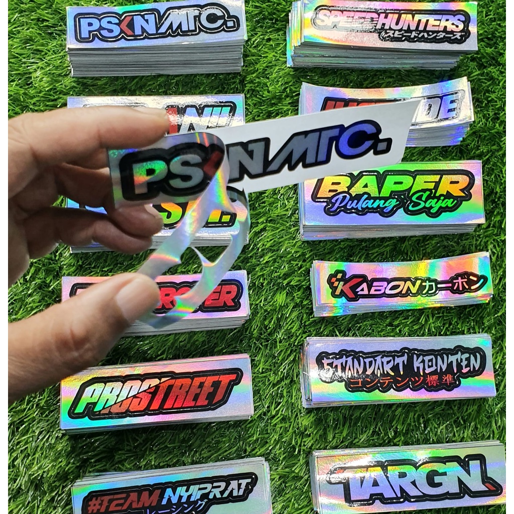 Sticker Print Racing Stiker Hologram stiker motor harga satuan