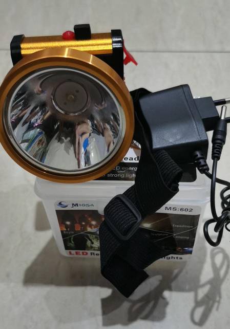 Senter Kepala 50 Watt  MS-602 Bisa Charge / 50 Watt Head Lamp