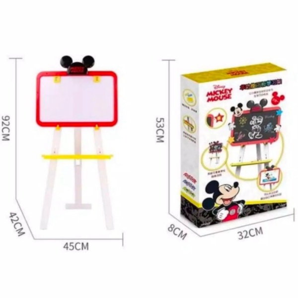 

Mainan Edukasi Anak Papan Tulis Magnetic Board ~ 3 in 1 LEARNING EASEL - Mickey Diskon