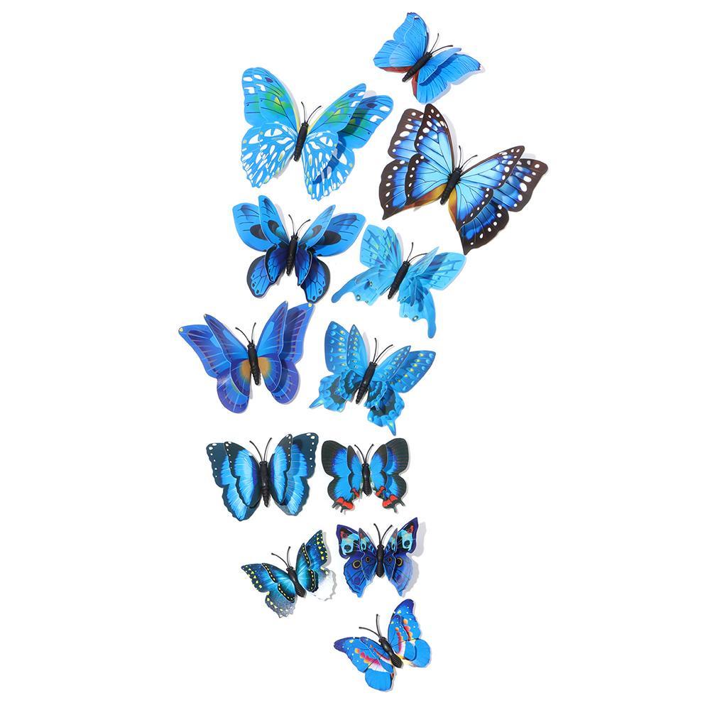 R-flower Butterfly Stiker Dinding Dekorasi Rumah 3D Removable DIY Butterflies