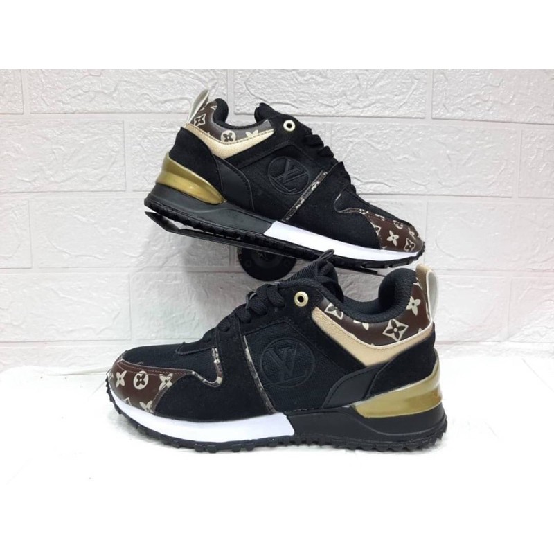 [FREEONGKIR] DISKON SEPATU SNEAKERS LV RUN AWAY CASUAL WOMEN CEWEK SEPATU MURAH