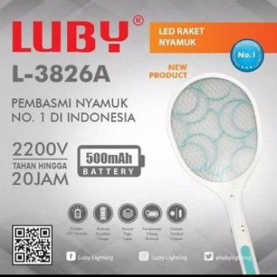 RAKET NYAMUK LUBY L - 3826A / LUBY RAKET NYAMUK  CAS  L 3826A / 3883