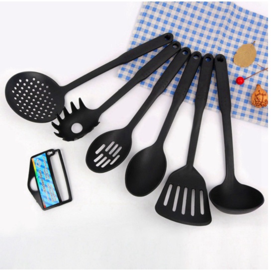 Spatula Set isi 6 - Sodet Sutil - Saringan Centong - Nylon Plastik 6 in 1