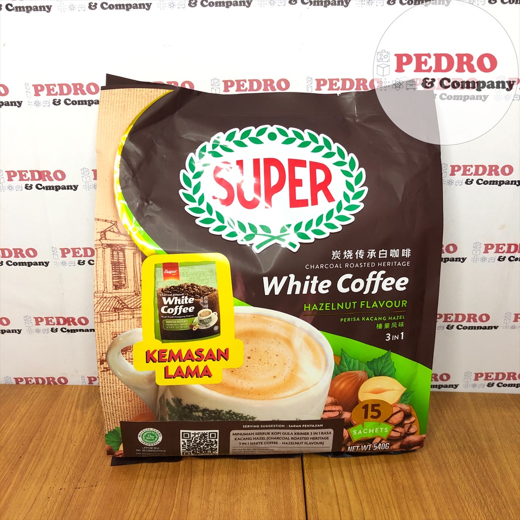 

Super white coffee roasted hazelnut 36 gram x 15 sachets - kopi instant instan