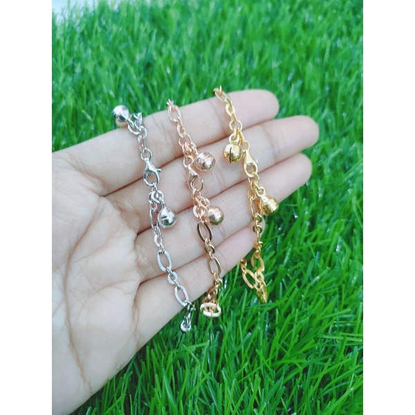 GELANG PERAK 925 ASLI LAPIS EMAS/GELANG NORI 3IN1+2 BEL/GELANG ASLI SILVER/GELANG FASHION WANITA