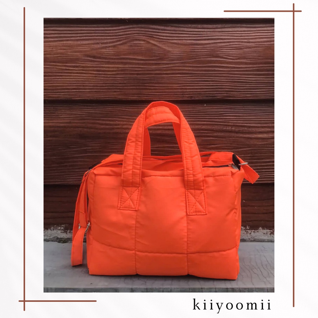 Slingbag Puffy Quilting bag tas  kekinian tas slempang wanita tebal waterproof quilt resleting || kiiyoomii ||