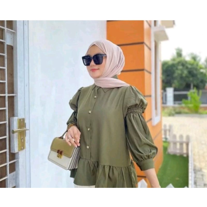 Freya Blouse Crinkle Uragiri Kemeja Formal Livi Blouse Uragiri