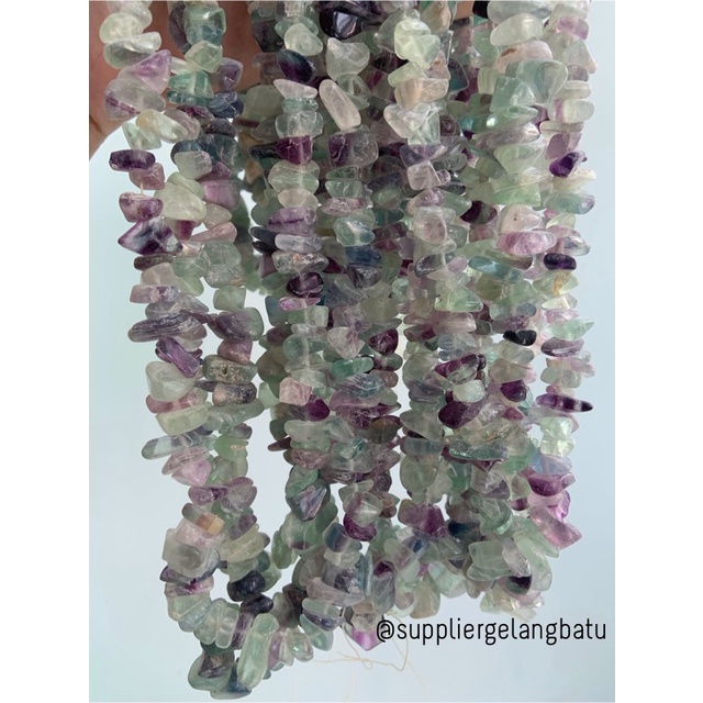 KERIKIL BESAR Batu FLUORITE QUARTZ 2cm biru hijau asli tanpa pewarnaan