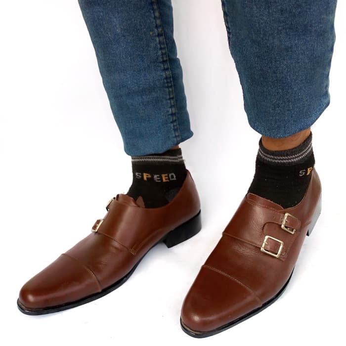 Rasheda Sepatu Kulit Asli Pantofel Pria Formal Lancip L 03