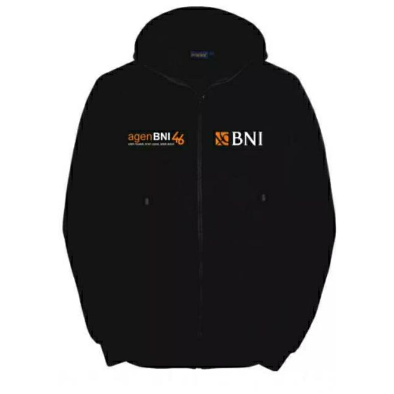 JAKET HOODIE ZIPPER AGEN BNI 46 BANK HOODIE KATUN FLEECE