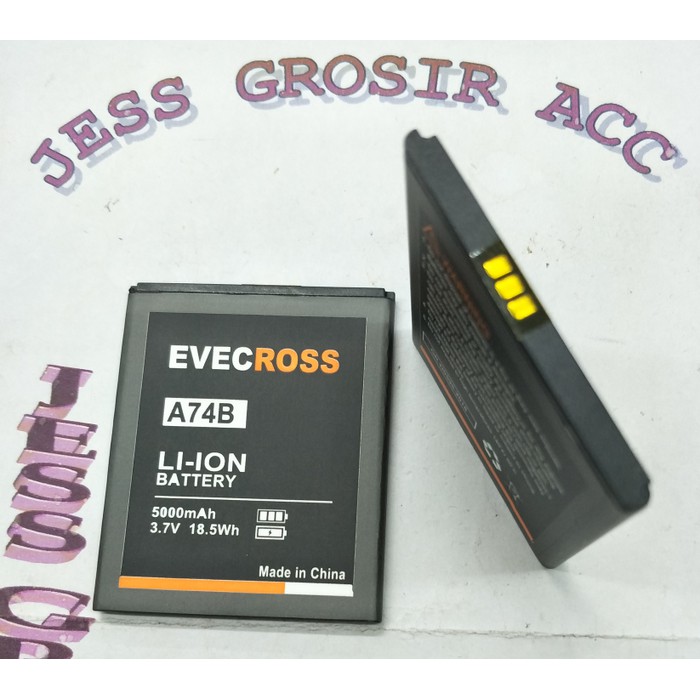 Baterai Battery Evercross Evercoss Cross A74B Elevate X Double Power - Hitam