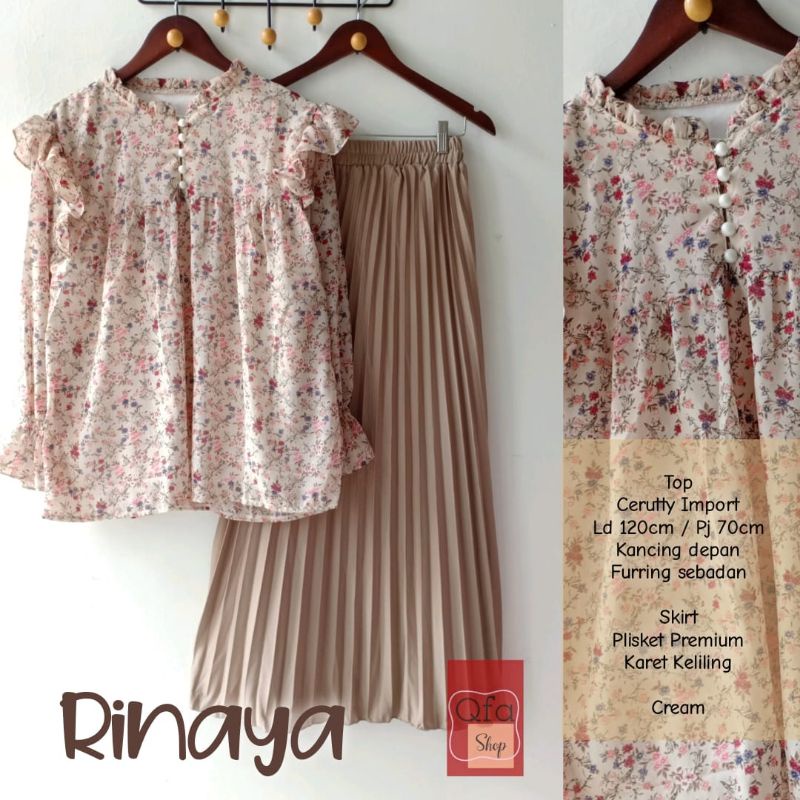 Rinaya setelan rok wanita jumbo fashion solo recommended high