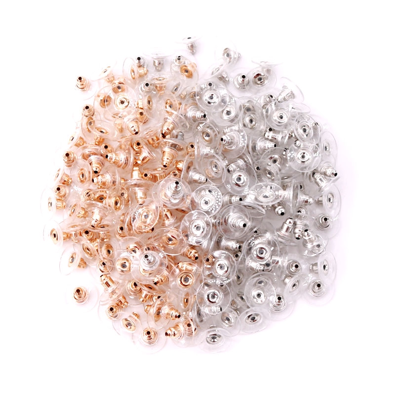 30pcs Stopper Anting Tusuk Warna Gold / Silver / Bronze