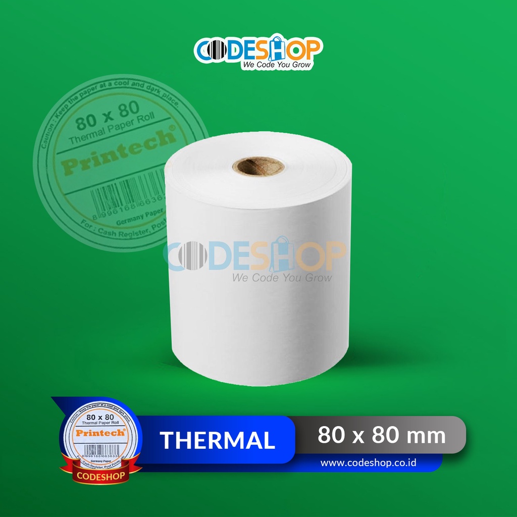 

Kertas Thermal Printech 80 x 80 mm Roll Printer Struk Kasir 80mm