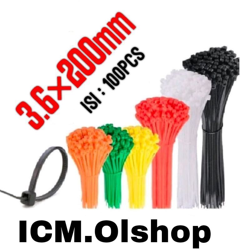 3.6x200mm Kabel Ties/ Kabel Tie/ Kabel Pengikat/ Kabel Ties⭐ ICM ⭐