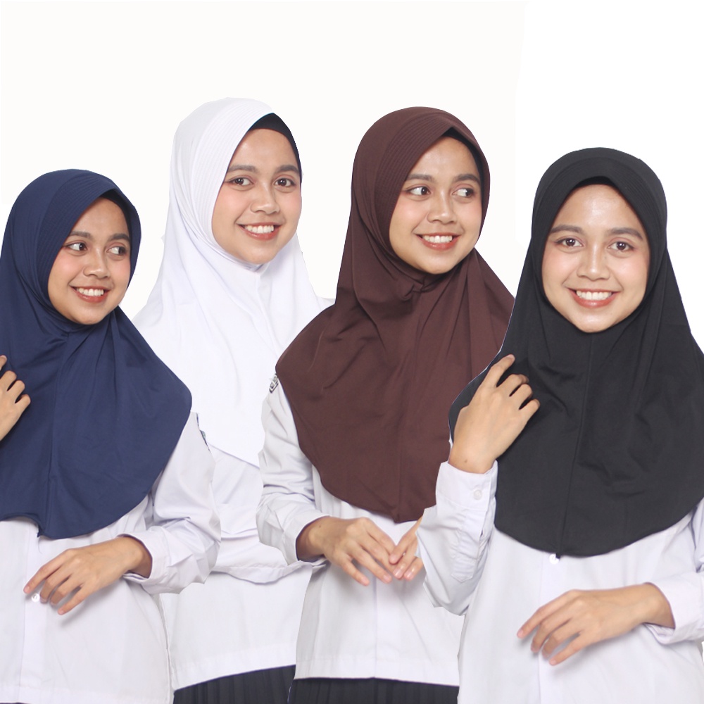 JILBAB ANAK SEKOLAH AZURA / HIJAB SPORT UKURAN M dan L/ KERUDUNG SPORT BAHAN JERSEY / HIJAB UNTUK SEKOLAH / JILBAB BERGO JERSEY LANGSUNG PAKAI