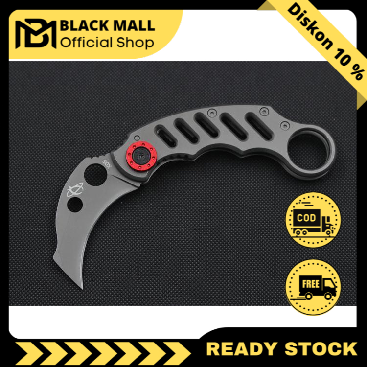 KNIFEZER Pisau Karambit Sabit Mantis Collector Hunting Knife 165mm - MK-2 - Red