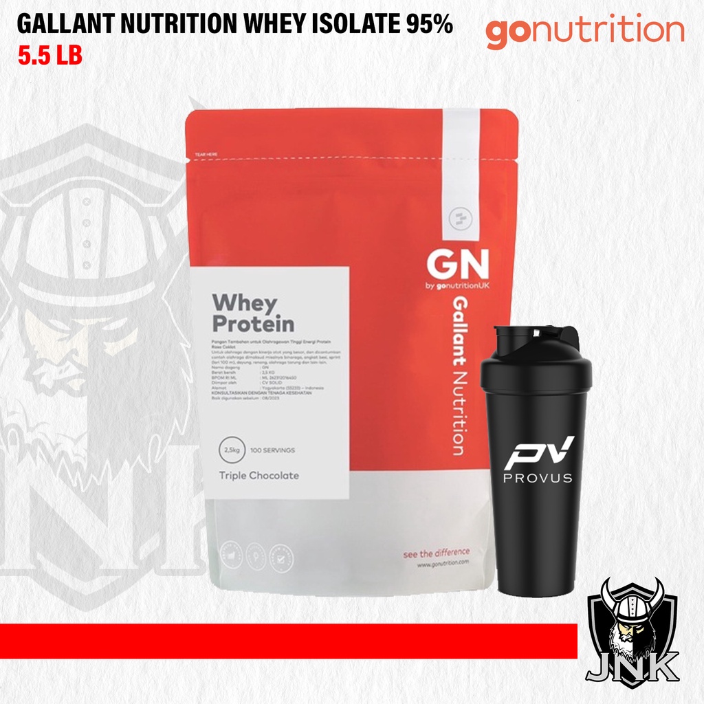 Gallant Nutrition Whey Protein Isolate 95% 5.5 Lbs 2.5kg | Go Nutrition Pure Isolate Diet Cutting Be