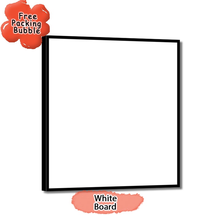 

White Board Melamin / Papan Tulis Putih Ukuran 70x80 cm