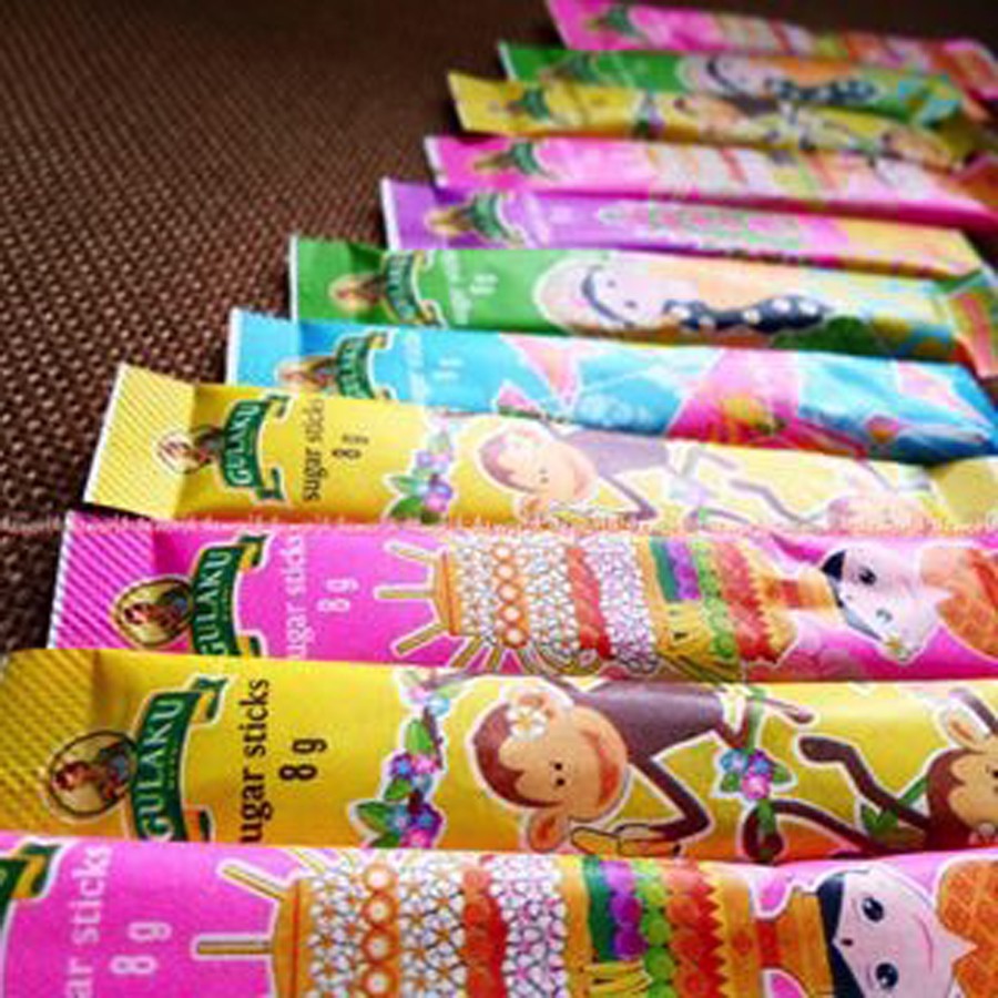 Gulaku Sugar Stick Sachet gula stik Motif Bali (75 Sachets)