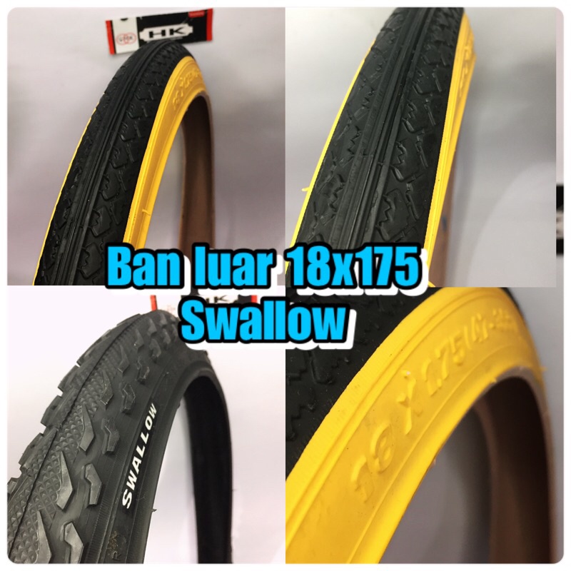 BAN LUAR SEPEDA UKURAN 18 x 1.75 SWALLOW BMX MINI ANAK