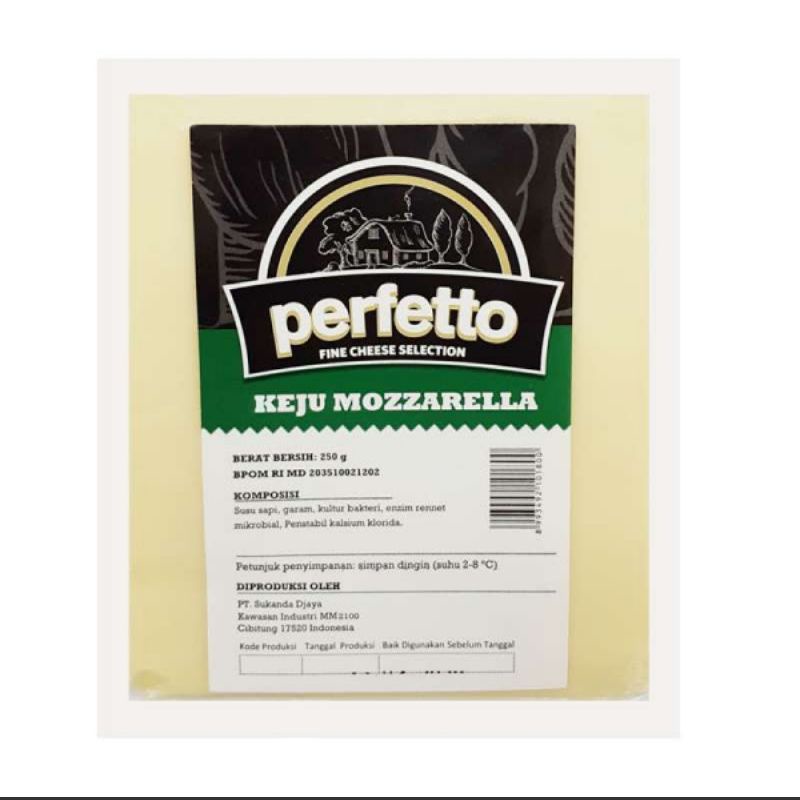 

Perfetto keju mozarella cheese 250gr