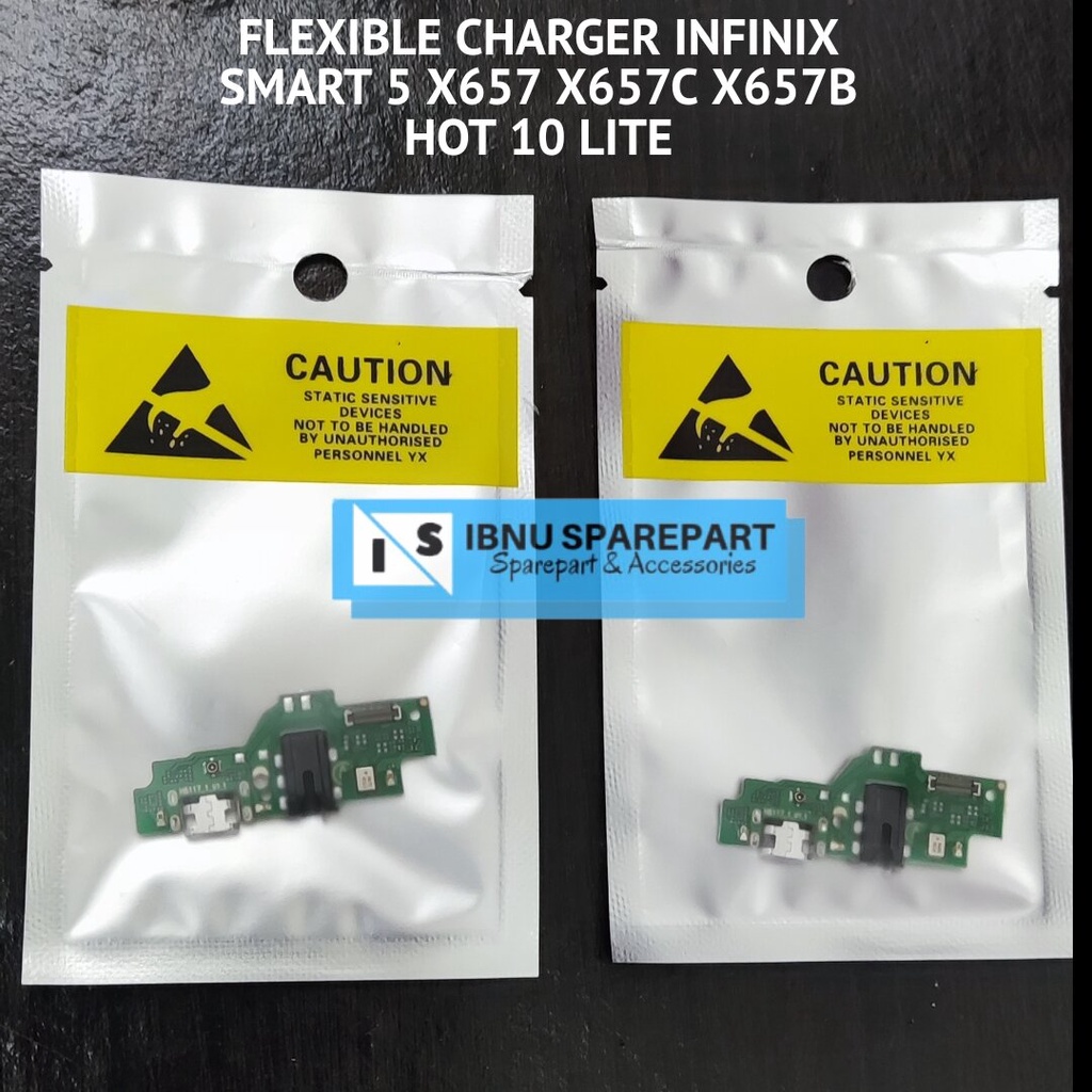 Flexible Flexibel Papan Konektor Charger Infinix Smart 5 X657 X657C X657B HOT 10 LITE HF + MIC - Fleksibel Carger Casan Cas TC Charging Original