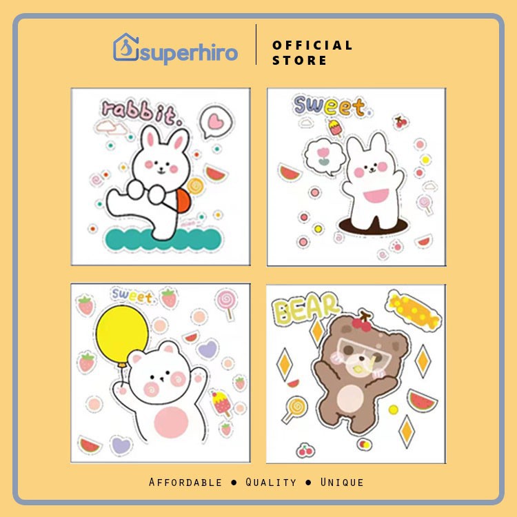 Tempelan Stiker Sticker 3D Boneka Botol Lucu Cute Motif Karakter Anak