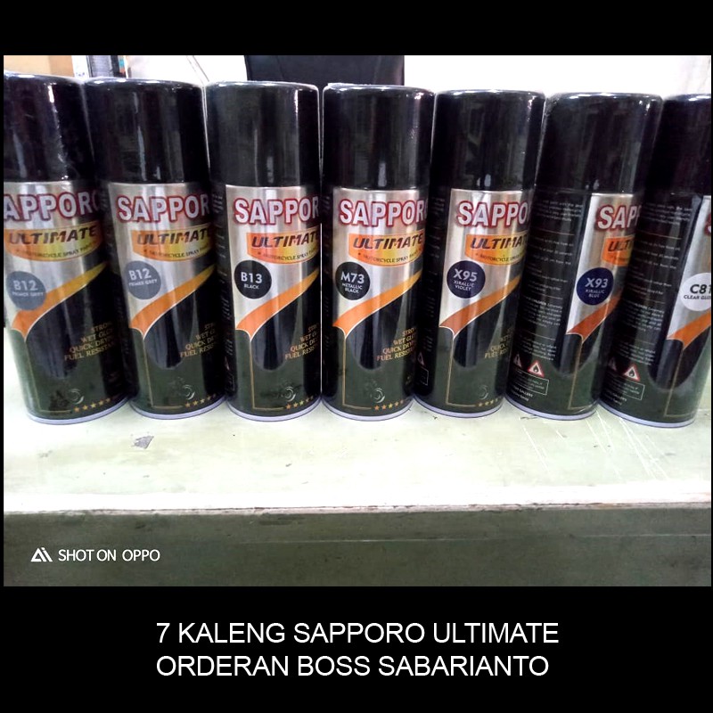 

SAPPORO ULTIMATE 7KALENG CAT SEMPROT ORDERAN BOSS SABARIANTO