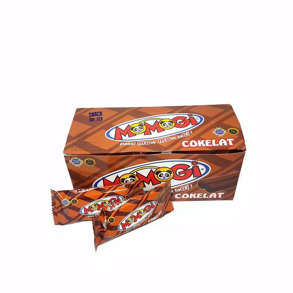 

MOMOGI Stick Cokelat Makanan Ringan Ekstrudat - Netto 10 pcs x 12 gr Coklat 1 Dus